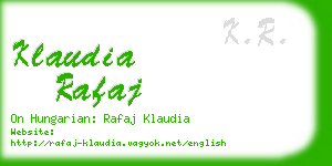 klaudia rafaj business card